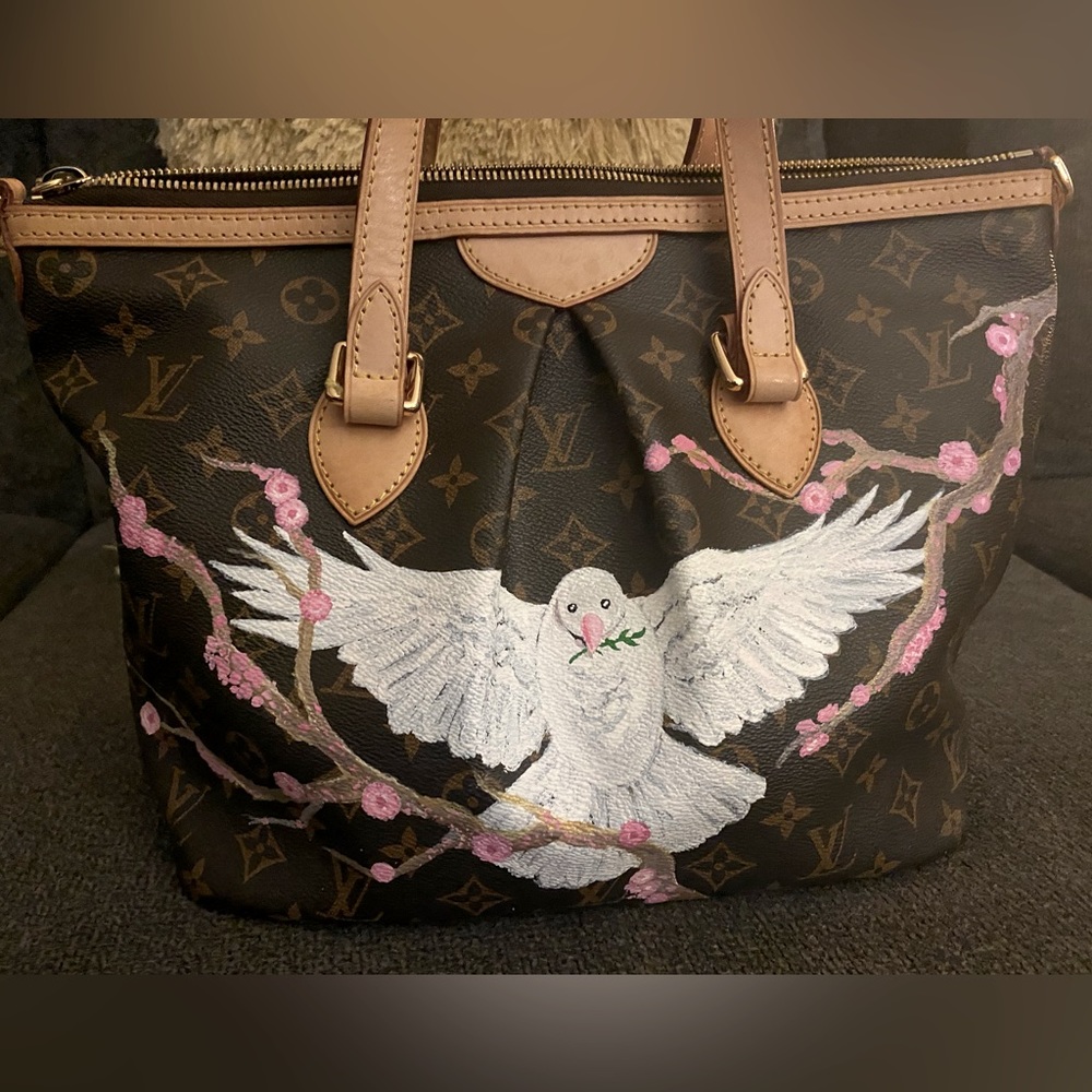 Customized Louis Vuitton Painted Handbag